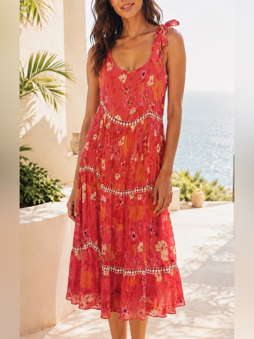 Anthropologie Z&L Floral Cover Up Dress Sz. M
